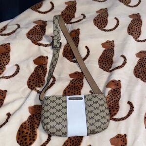 Michael Kors Monogram Beige and White Shoulder Bag